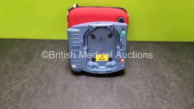 Philips Heartstart HS1 Defibrillator (Untested Due to No Battery, Missing Front Cover - See Photo) In Carry Case