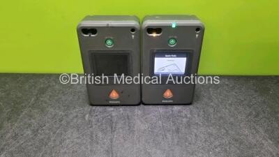 2 x Philips Heartstart FR3 Defibrillators (Both Power Up with Stock Battery Stock Battery Not Included)