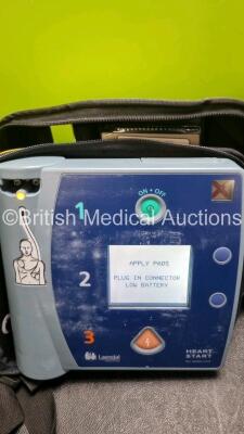 3 x Laerdal Heartstart FR2+ Defibrillators (All Power Up with Stock Batteries, Batteries Not Included) In Carry Cases - 4