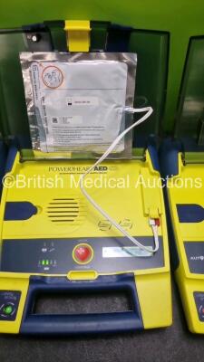 4 x Cardiac Science Powerheart AED G3 Automated External Defibrillators (All Power Up with Stock Batteries, Batteries Not Included, 1 x Requires Service) - 4