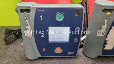 2 x Philips Heartstart FR2+ Defibrillators (Both Power Up) with 2 x M3863A Batteries *Install Before 10-2023 / 10-2013* - 3