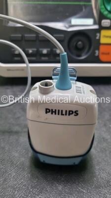 Philips Efficia DFM100 Defibrillator *Mfd 2020* (Powers Up) Including Pacer, ECG, CO2 and Printer Options with , 1 x Philips CO2 Sensor Module 1 x 3 Lead ECG Lead, 1 x Paddle Lead *SN CN32640149* - 3