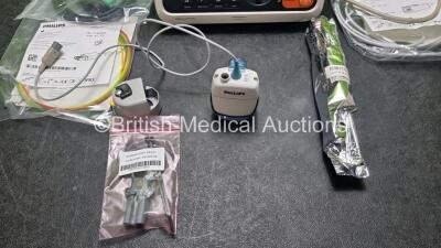 Philips Efficia DFM100 Defibrillator *Mfd 2020* (Powers Up) Including Pacer, ECG, CO2 and Printer Options with , 1 x Philips CO2 Sensor Module 1 x 3 Lead ECG Lead, 1 x Paddle Lead *SN CN32640149* - 6