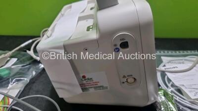 Philips Efficia DFM100 Defibrillator *Mfd 2020* (Powers Up) Including Pacer, ECG, CO2 and Printer Options with , 1 x Philips CO2 Sensor Module 1 x 3 Lead ECG Lead, 1 x Paddle Lead *SN CN32640149* - 7