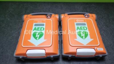 2 x Cardiac Science Powerheart G5 Defibrillators *Mfd 2019 / 2015* Ref G5S-02P0 (Both Power Up With Stock Battery, Stock Battery Not Included *SN D00000155038 / D00000012625* - 6