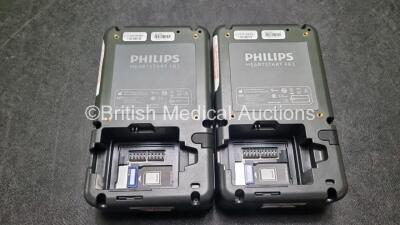 2 x Philips Heartstart FR3 Defibrillators (Both Power Up with Stock Battery, Stock Battery Not Included) In Carry Cases *SN C12F00389 / C12F00629* - 3