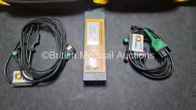 2 x Medtronic Physio Control Lifepak 1000 Defibrillators *Mfd 2019 / 2015* (Both Power Up) with 2 x 3 Lead ECG Lead and 4 x Physio Control 1000 Batteries *Li/Mn02* - 4