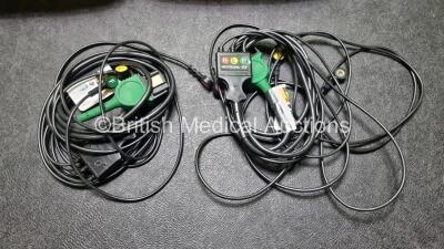 2 x Medtronic Physio Control Lifepak 1000 Defibrillators *Mfd 2016 / 2014* (Both Power Up) with 2 x 3 Lead ECG Lead , 5 x in Date Electrode Packs and 4 x Physio Control 1000 Batteries *Li/Mn02* - 4