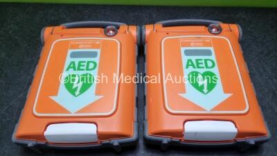 2 x Cardiac Science Powerheart G5 Defibrillators *Mfd 2019 / 2020* Ref G5S-02P0 / G5A-02P0 (Both Power Up With Stock Battery, Stock Battery Not Included *SN D00000188181 / D00000177031* - 4