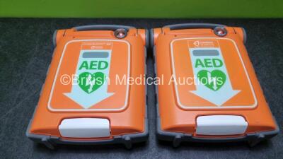 2 x Cardiac Science Powerheart G5 Defibrillators *Mfd 2019 / 2015* Ref G5S-02P0 (Both Power Up With Stock Battery, Stock Battery Not Included *SN D00000153789 / D00000012628* - 4