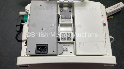 Philips Heartstart MRx Defibrillator Including Pacer, ECG and Printer Options with 1 x 3 Lead ECG Lead, 1 x Paddle Lead, 1 x M3539A Module, 1 x M3538A Battery and 1 x Philips M3725A Test Load (Powers Up with Device Error-See Photo) - 6