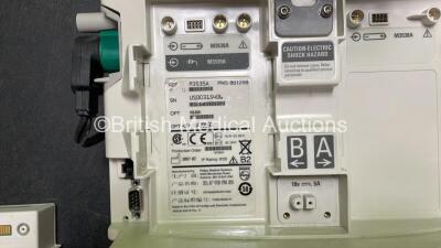 Philips Heartstart MRx Defibrillator Including Pacer, ECG and Printer Options with 1 x 3 Lead ECG Lead, 1 x Paddle Lead, 1 x M3539A Module, 1 x M3538A Battery and 1 x Philips M3725A Test Load (Powers Up with Device Error-See Photo) - 10