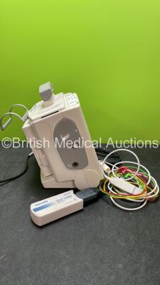 Philips Heartstart MRx Defibrillator Including Pacer, ECG and Printer Options with 1 x 3 Lead ECG Lead, 1 x Paddle Lead, 1 x M3539A Module, 1 x M3538A Battery and 1 x Philips M3725A Test Load (Powers Up) - 3