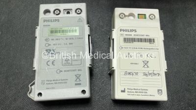 Philips Heartstart MRx Defibrillator Including Pacer, ECG and Printer Options with 1 x 3 Lead ECG Lead, 1 x Paddle Lead, 1 x M3539A Module, 1 x M3538A Battery and 1 x Philips M3725A Test Load (Powers Up) - 6