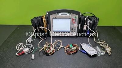 GS Corpuls3 Slim Defibrillator Ref : 04301 (Powers Up) with Corpuls Patient Box Ref : 04200 (Powers Up) with Pacer, Oximetry, ECG-D, ECG-M, CO2, CPR, NIBP and Printer Options, 4 and 6 Lead ECG Leads, SPO2 Finger Sensor, Hose, Paddle Lead, CO2 Cable, 3 x B