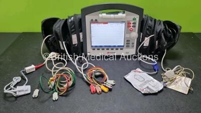 GS Corpuls3 Slim Defibrillator Ref : 04301 (Powers Up) with Corpuls Patient Box Ref : 04200 (Powers Up) with Pacer, Oximetry, ECG-D, ECG-M, CO2, CPR, NIBP and Printer Options, 4 and 6 Lead ECG Leads, SPO2 Finger Sensor, Hose, Paddle Lead, CO2 Cable, 3 x B