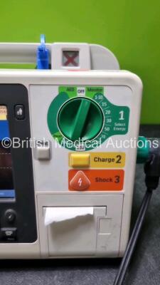 Philips Heartstart XL+ Defibrillator (Powers Up) Including Pacer, ECG, SpO2 and Printer Options with 1 x 3 Lead ECG Lead, 1 x Paddle Lead and 1 x Battery *SN US91202234* - 3