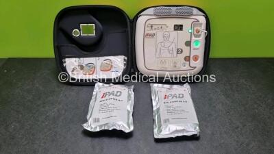 CU Medical Systems Inc iPAD Intelligent Public Access Defibrillator *Mfd 2021* (Powers Up) In Carry Case with 2 x AED Starter Kits