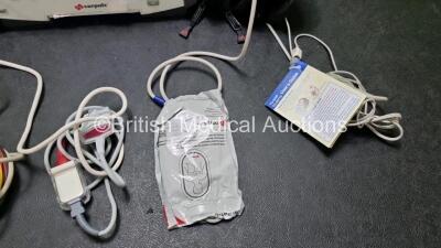 GS Corpuls3 Slim Defibrillator Ref : 04301 (Powers Up) with Corpuls Patient Box Ref : 04200 (Powers Up) with Pacer, Oximetry, ECG-D, ECG-M, CO2, CPR, NIBP and Printer Options, 4 and 6 Lead ECG Leads, SPO2 Finger Sensor, Hose, Paddle Lead, CO2 Cable, 3 x B - 4