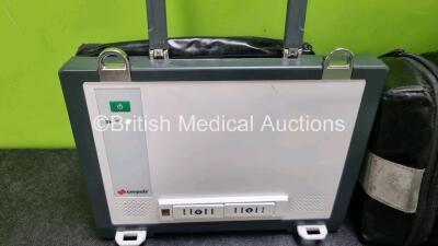 GS Corpuls3 Slim Defibrillator Ref : 04301 (Powers Up) with Corpuls Patient Box Ref : 04200 (Powers Up) with Pacer, Oximetry, ECG-D, ECG-M, CO2, CPR, NIBP and Printer Options, 4 and 6 Lead ECG Leads, SPO2 Finger Sensor, Hose, Paddle Lead, CO2 Cable, 3 x B - 7