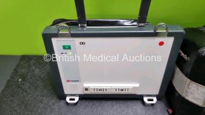 GS Corpuls3 Slim Defibrillator Ref : 04301 (Powers Up) with Corpuls Patient Box Ref : 04200 (Powers Up) with Pacer, Oximetry, ECG-D, ECG-M, CO2, CPR, NIBP and Printer Options, 4 and 6 Lead ECG Leads, SPO2 Finger Sensor, Hose, Paddle Lead, CO2 Cable, 3 x B - 9