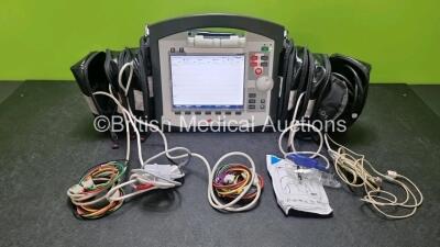 GS Corpuls3 Slim Defibrillator Ref : 04301 (Powers Up) with Corpuls Patient Box Ref : 04200 (Powers Up) with Pacer, Oximetry, ECG-D, ECG-M, CO2, CPR, NIBP and Printer Options, 4 and 6 Lead ECG Leads, SPO2 Finger Sensor, Hose, Paddle Lead, CO2 Cable, 3 x B