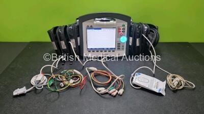 GS Corpuls3 Slim Defibrillator Ref : 04301 (Powers Up) with Corpuls Patient Box Ref : 04200 (Powers Up) with Pacer, Oximetry, ECG-D, ECG-M, CO2, CPR, NIBP and Printer Options, 4 and 6 Lead ECG Leads, SPO2 Finger Sensor, Hose, Paddle Lead, CO2 Cable, 3 x B