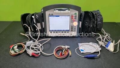 GS Corpuls3 Slim Defibrillator Ref : 04301 (Powers Up) with Corpuls Patient Box Ref : 04200 (Powers Up) with Pacer, Oximetry, ECG-D, ECG-M, CO2, CPR, NIBP and Printer Options, 4 and 6 Lead ECG Leads, SPO2 Finger Sensor, Hose, Paddle Lead, CO2 Cable, 3 x B