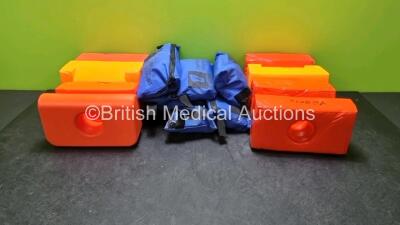 Job Lot Including 6 x Prometheus Traction Splints and 8 x Foam Head Blocks