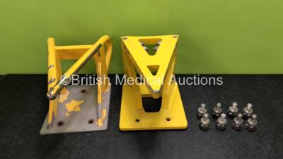 2 x Ferno Lock and Load Mount Frames and 8 x Locking Nuts