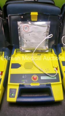 3 x Cardiac Science Powerheart AED G3 Automated External Defibrillators (All Power Up with Stock Battery, Battery Not Included) with 3 x In Date Electrode Pack - 3