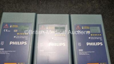 Job Lot Including 2 x Laerdal Heartstart FR2 Defibrillators and 1 x Laerdal Heartstart FR2+ Defibrillator (All Power Up) with 3 x Philips M3863A Battery *Install Before 2020 / 2023* - 5