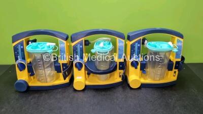 3 x LSU Laerdal Suction Units (All Power Up) with 3 x Cups and 3 x Batteries *SN 782114698309 / 78271469771 / 7839147287*