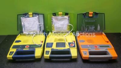 Job Lot Including 1 x Cardiac Science Powerheart AED G3 Automated External Defibrillator, 1 x Cardiac Science Powerheart AED G3 Pro Automated External Defibrillator and 1 x Cardiac Science Powerheart Responder AED Automated External Defibrillator (All Pow