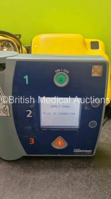 3 x Laerdal Heartstart FR2 Defibrillators (All Power Up) In Carry Case with 1 x Philips M3863A Battery *Install Before 2024* - 2