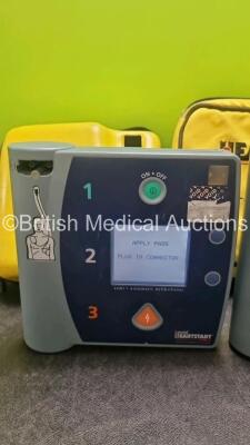 3 x Laerdal Heartstart FR2 Defibrillators (All Power Up) In Carry Case with 1 x Philips M3863A Battery *Install Before 2024* - 4