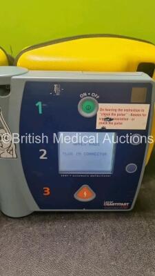 3 x Laerdal Heartstart FR2 Defibrillators (All Power Up) In Carry Case with 1 x Philips M3863A Battery *Install Before 2025* - 2