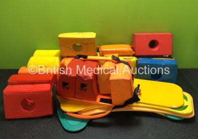 Job Lot Including 18 x Various Ambulance Foam Head Blocks and 5 x Patient Boards