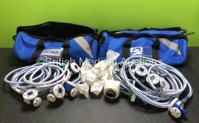 Job Lot Including 8 x Entonox Hoses and 2 x Bags