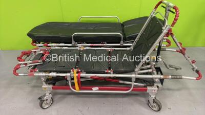 2 x Ferno Falcon Six Ambulance Stretchers with 1 x Mattress (1 x Damaged Handle - See Photo)