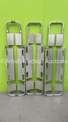 3 x Spencer Aluminium Scoop Stretchers *S/N NA*