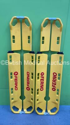 2 x Ferno EXL Scoop Stretchers (1 x Missing Clip - See Pictures)