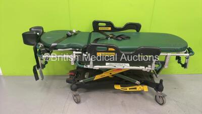 Ferno Megasus Hydraulic Ambulance Stretcher with Mattress, Headrest and Straps (Hydraulics Tested Working) *S/N MEG1064*