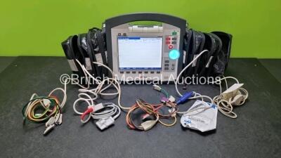 GS Corpuls3 Slim Defibrillator Ref : 04301 (Powers Up) with Corpuls Patient Box Ref : 04200 (Powers Up) with Pacer, Oximetry, ECG-D, ECG-M, CO2, CPR, NIBP and Printer Options, 4 and 6 Lead ECG Leads, SPO2 Finger Sensor, Hose, Paddle Lead, CO2 Cable, 3 x B