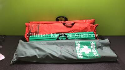 Job lot Including 1 x Ferno Emergency Stretcher in Carry Bag, 2 x Spencer Extrication Devices in 1 x Carry Bag and 1 x Ferno Extrication Device in Carry Bag