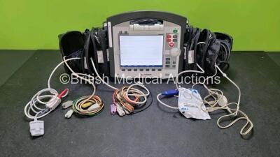 GS Corpuls3 Slim Defibrillator Ref : 04301 (Powers Up) with Corpuls Patient Box Ref : 04200 (Powers Up) with Pacer, Oximetry, ECG-D, ECG-M, CO2, CPR, NIBP and Printer Options, 4 and 6 Lead ECG Leads, SPO2 Finger Sensor, Hose, Paddle Lead, CO2 Cable, 3 x B