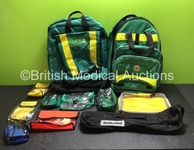 Job Lot of Ambulance Bags Including 2 x Paramedic Backpacks