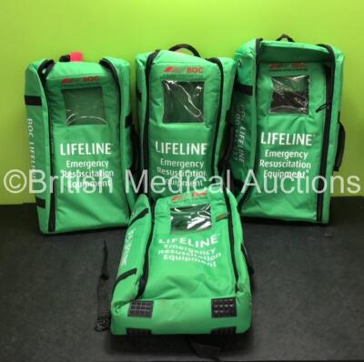 4 x BOC Lifeline Emergency Resuscitation Equipment Bags *Stock Photo*