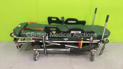 Ferno Harrier LT Electric Ambulance Stretcher with Mattress and Head Rest (Powers Up with Donor Battery - Flat Battery Included in Lot) *S/N HAR1111*