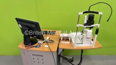 Heidelberg Engineering HRA-OCT HEUK00114 Spectrus System on Table with 1 x Monitor, 1 x Keyboard, 1 x Computer Unit and 1 x HP Deskjet Printer (Powers Up) *SN HRA2-KT00281* *HDD REMOVED* - 6